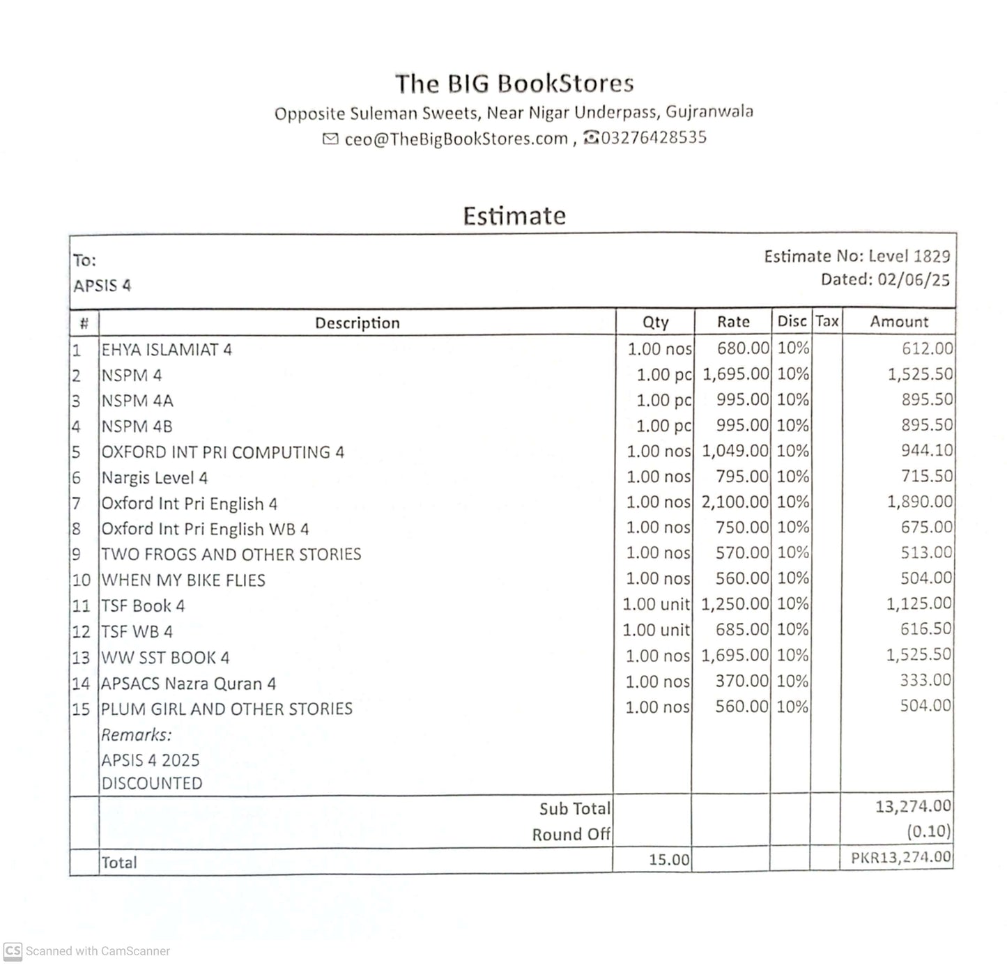 APSIS CLASS 4 COMPLETE BOOK SET