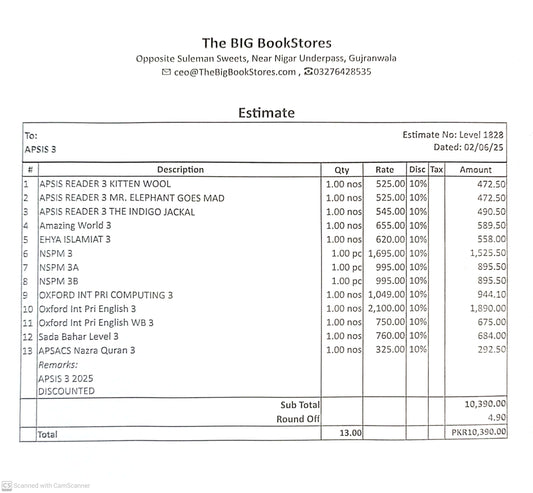 APSIS CLASS 3 COMPLETE BOOKS SET