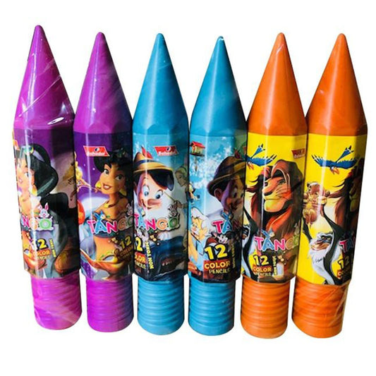 BAHADUR TRICA 12 TRIANGULAR BI COLOR PENCILS  MULTI COLOR