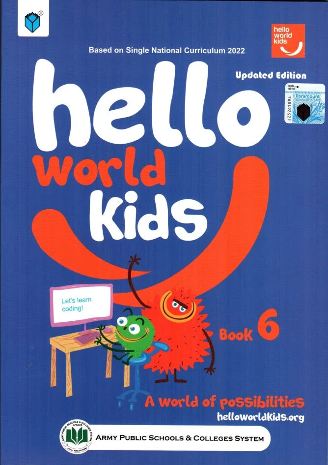 APSAC: COMPUTER SCIENCE; HELLO WORLD KIDS CLASS 6 – The BIG BookStores