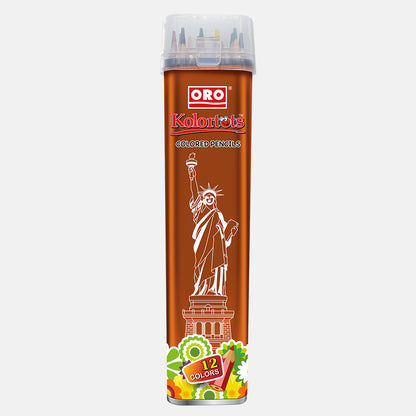 KOLORTOTS New Edition 12 Color Pencils Jar