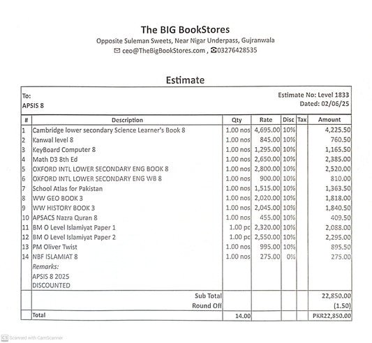 APSIS CLASS 8 COMPLETE BOOK SET
