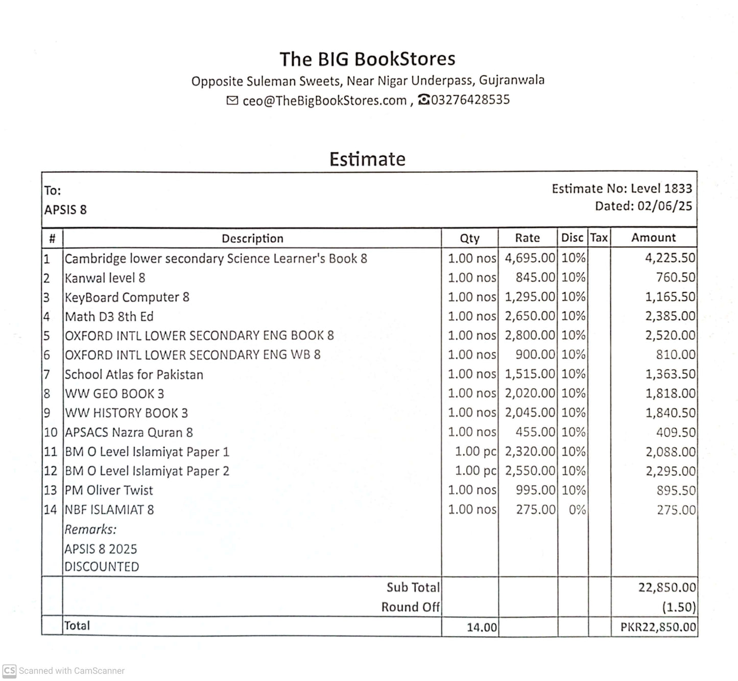 APSIS CLASS 8 COMPLETE BOOK SET